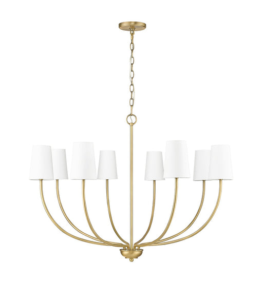 Millennium - 29908-VB - Eight Light Chandelier - Kandor - Vintage Brass