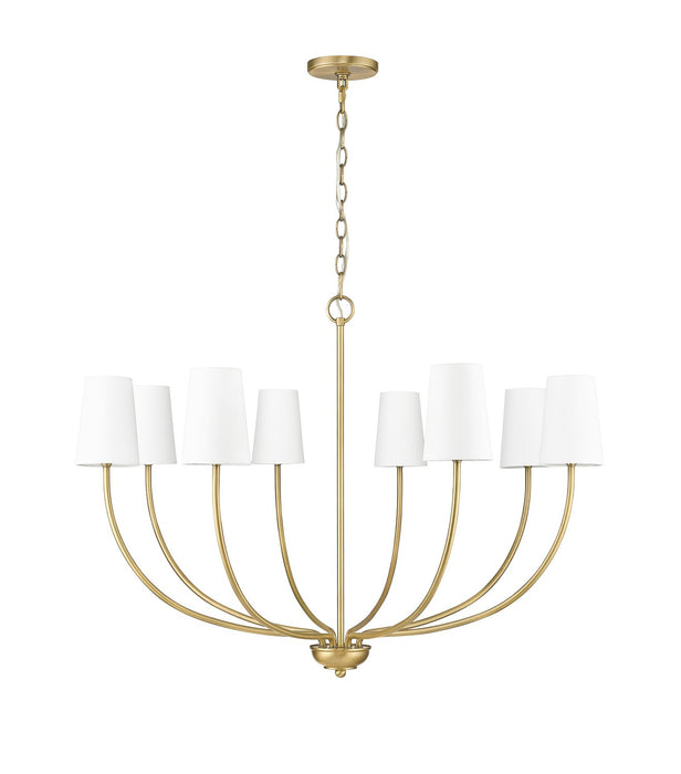 Millennium - 29908-VB - Eight Light Chandelier - Kandor - Vintage Brass