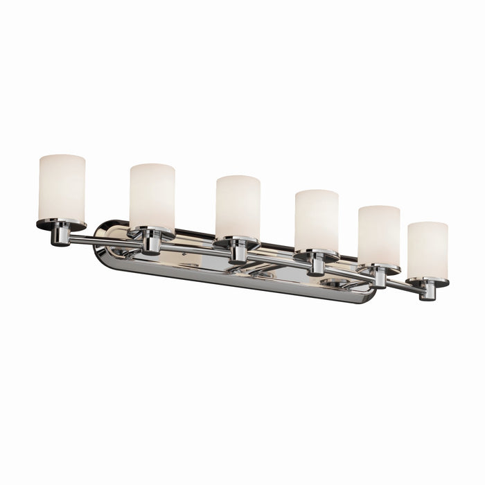 Justice Designs - FSN-8516-10-OPAL-CROM-LED6-4200 - LED Bath Bar - Fusion - Polished Chrome