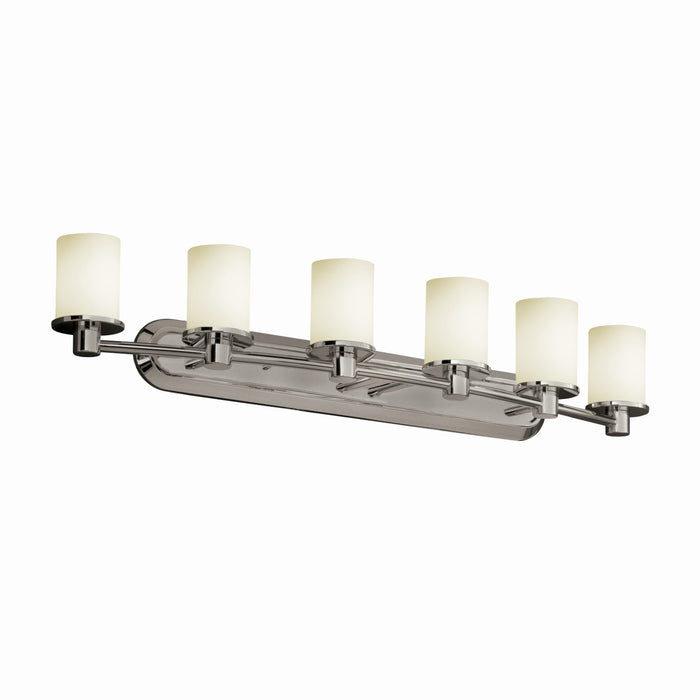Justice Designs - FSN-8516-10-OPAL-NCKL-LED6-4200 - LED Bath Bar - Fusion - Brushed Nickel