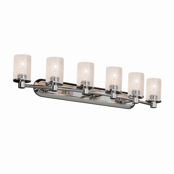 Justice Designs - FSN-8516-10-SEED-CROM - Six Light Bath Bar - Fusion - Polished Chrome