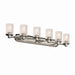Justice Designs - FSN-8516-10-SEED-NCKL - Six Light Bath Bar - Fusion - Brushed Nickel