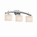 Justice Designs - FSN-8593-55-OPAL-CROM - Three Light Bath Bar - Fusion - Polished Chrome