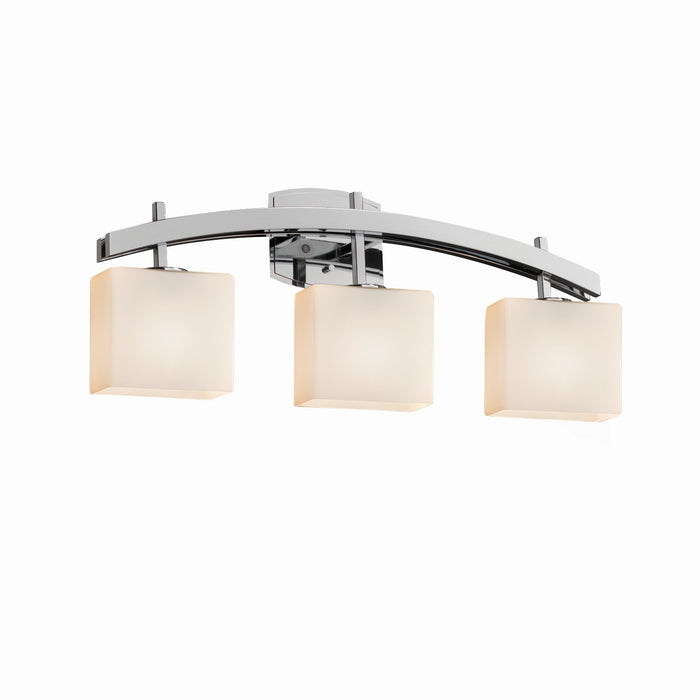 Justice Designs - FSN-8593-55-OPAL-CROM-LED3-2100 - LED Bath Bar - Fusion - Polished Chrome