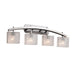 Justice Designs - FSN-8594-55-SEED-NCKL - Four Light Bath Bar - Fusion - Brushed Nickel
