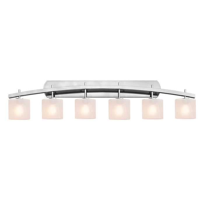 Justice Designs - FSN-8596-30-FRCR-CROM - Six Light Bath Bar - Fusion - Polished Chrome