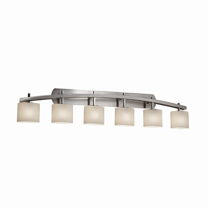 Justice Designs - FSN-8596-30-OPAL-NCKL-LED6-4200 - LED Bath Bar - Fusion - Brushed Nickel