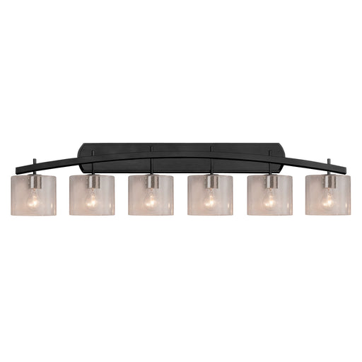 Fusion Six Light Bath Bar Matte Black