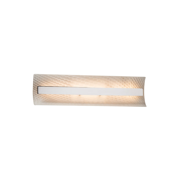 Justice Designs - FSN-8621-WEVE-CROM - LED Linear Bath Bar - Fusion - Polished Chrome