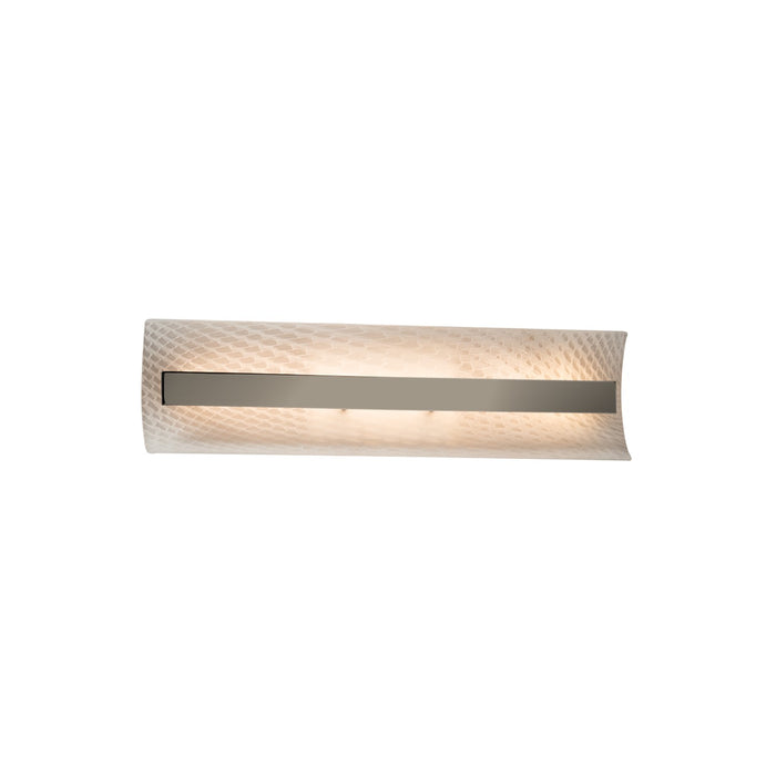 Justice Designs - FSN-8621-WEVE-NCKL - LED Linear Bath Bar - Fusion - Brushed Nickel