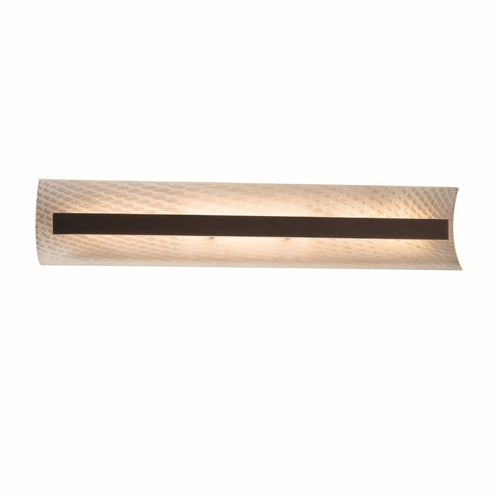 Justice Designs - FSN-8625-WEVE-DBRZ - LED Linear Bath Bar - Fusion - Dark Bronze