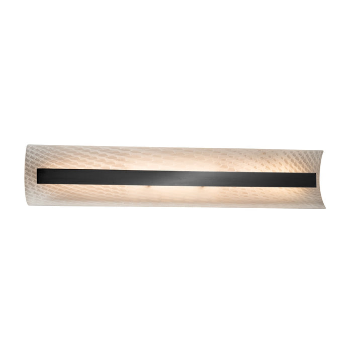 Justice Designs - FSN-8625-WEVE-MBLK - LED Linear Bath Bar - Fusion - Matte Black