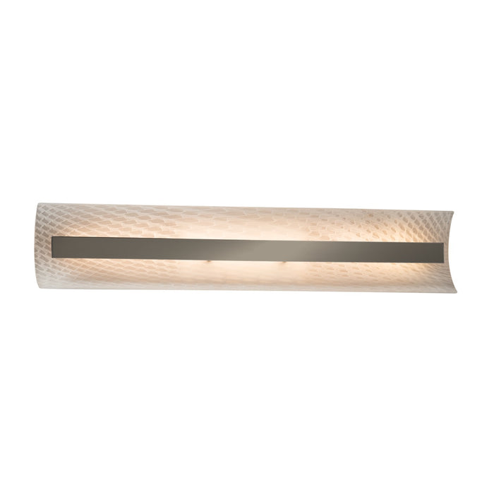 Justice Designs - FSN-8625-WEVE-NCKL - LED Linear Bath Bar - Fusion - Brushed Nickel
