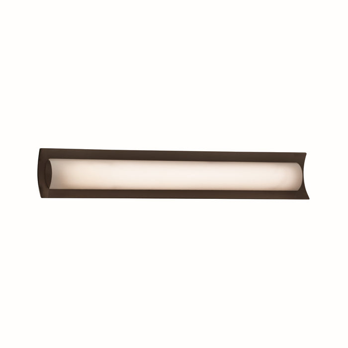 Justice Designs - FSN-8635-OPAL-DBRZ - LED Linear Bath Bar - Fusion - Dark Bronze