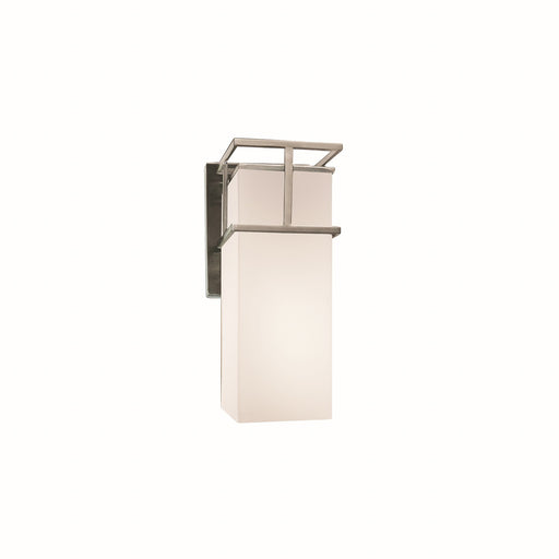 Justice Designs - FSN-8643W-OPAL-NCKL - One Light Outdoor Wall Sconce - Fusion - Brushed Nickel
