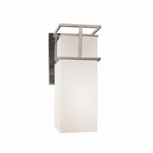 Justice Designs - FSN-8644W-OPAL-NCKL - LED Outdoor Wall Sconce - Fusion - Brushed Nickel