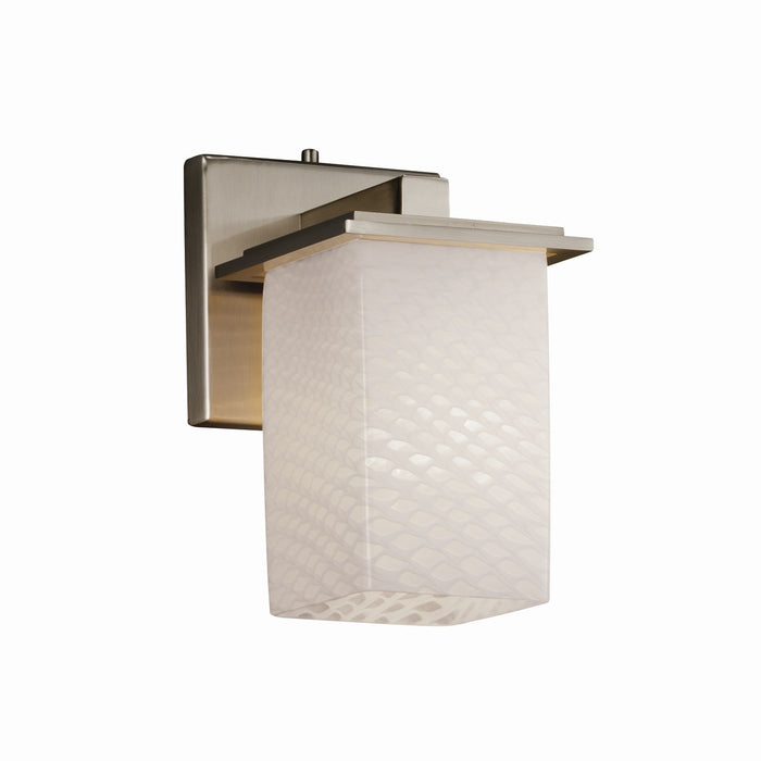 Justice Designs - FSN-8671-15-WEVE-NCKL-LED1-700 - LED Wall Sconce - Fusion - Brushed Nickel