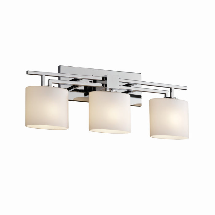Justice Designs - FSN-8703-30-OPAL-CROM-LED3-2100 - LED Bath Bar - Fusion - Polished Chrome