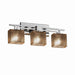 Justice Designs - FSN-8703-55-MROR-CROM - Three Light Bath Bar - Fusion - Polished Chrome