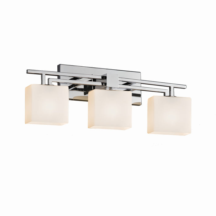 Justice Designs - FSN-8703-55-OPAL-CROM-LED3-2100 - LED Bath Bar - Fusion - Polished Chrome