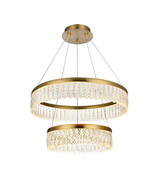 Elegant Lighting - 2060G24SG - LED Chandelier - Rune - Satin Gold