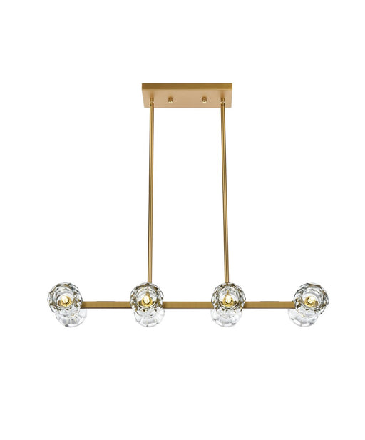 Elegant Lighting - 3505D31SG - Eight Light Pendant - Eren - Satin Gold