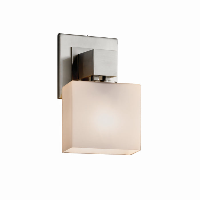 Justice Designs - FSN-8707-55-OPAL-NCKL - One Light Wall Sconce - Fusion - Brushed Nickel