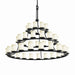 Justice Designs - FSN-8714-10-OPAL-MBLK-LED45-31500 - LED Chandelier - Fusion - Matte Black