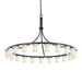 Justice Designs - FSN-8736-10-OPAL-MBLK - 21 Light Chandelier - Fusion - Matte Black