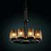 Justice Designs - FSN-8766-10-CRML-DBRZ-LED9-6300 - LED Chandelier - Fusion - Dark Bronze