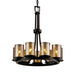 Justice Designs - FSN-8766-10-MROR-DBRZ-LED9-6300 - LED Chandelier - Fusion - Dark Bronze