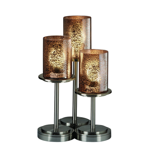 Justice Designs - FSN-8797-10-MROR-NCKL-LED3-2100 - LED Table Lamp - Fusion - Brushed Nickel