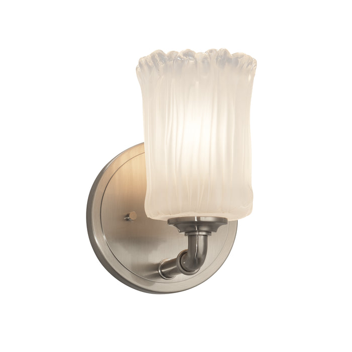 Justice Designs - GLA-8461-26-WHTW-NCKL-LED1-700 - LED Wall Sconce - Veneto Luce - Brushed Nickel