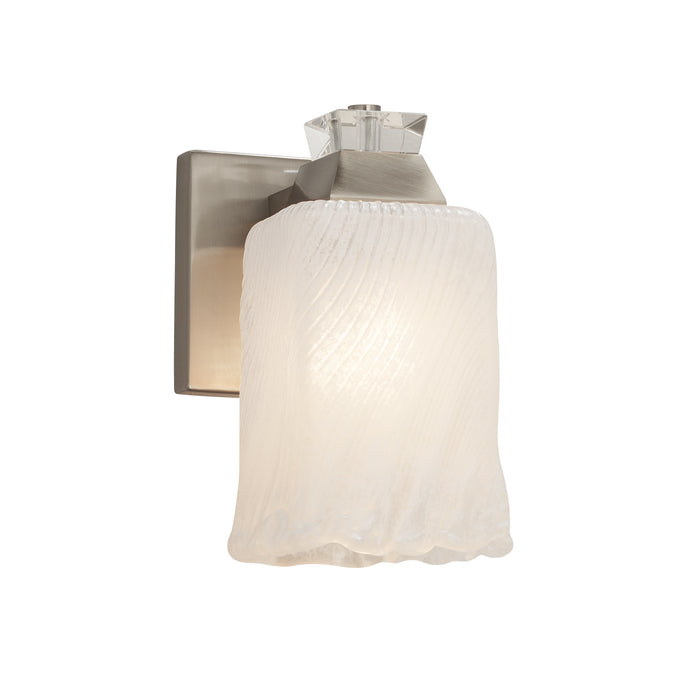 Justice Designs - GLA-8471-16-WTFR-NCKL-LED1-700 - LED Wall Sconce - Veneto Luce - Brushed Nickel