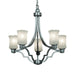 Justice Designs - GLA-8500-16-WHTW-NCKL-LED5-3500 - LED Chandelier - Veneto Luce - Brushed Nickel