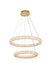 Elegant Lighting - 3800G28SG - LED Chandelier - Bowen - Satin Gold
