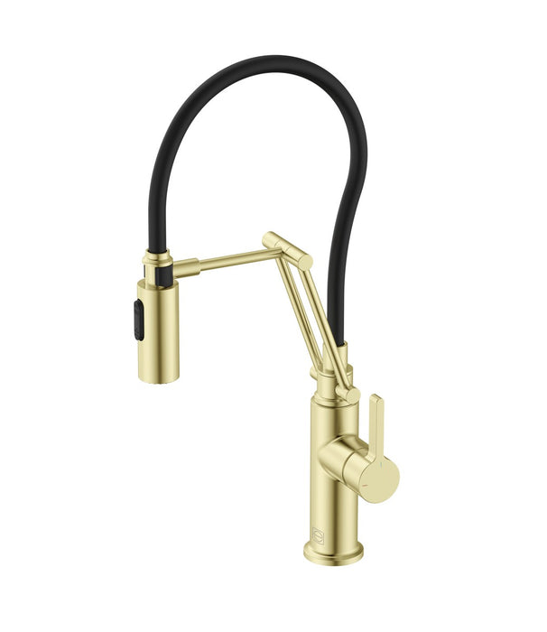 Elegant Lighting - FAK-304BGD - Kitchen Faucet - Leonardo - Brushed Gold
