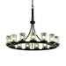 Justice Designs - GLA-8715-16-CLRT-MBLK-LED15-10500 - LED Chandelier - Veneto Luce - Matte Black