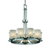 Justice Designs - GLA-8766-16-WHTW-NCKL-LED9-6300 - LED Chandelier - Veneto Luce - Brushed Nickel