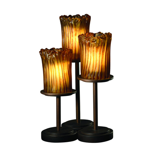 Justice Designs - GLA-8797-16-AMBR-DBRZ-LED3-2100 - LED Table Lamp - Veneto Luce - Dark Bronze