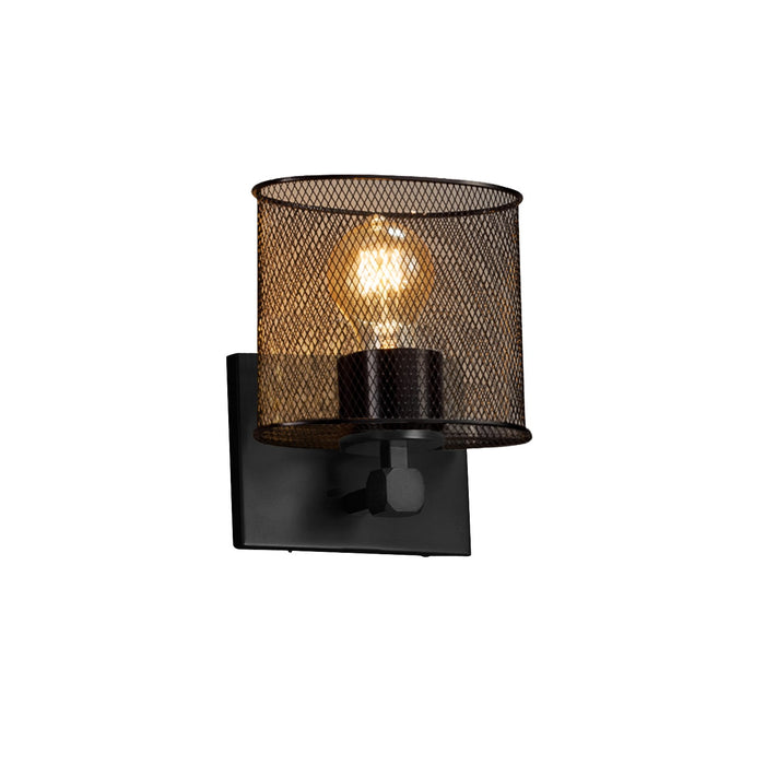 Justice Designs - MSH-8427-30-MBLK - One Light Wall Sconce - Wire Mesh - Matte Black