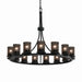 Justice Designs - MSH-8715-10-MBLK - 15 Light Chandelier - Wire Mesh - Matte Black