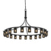 Justice Designs - MSH-8736-10-MBLK - 21 Light Chandelier - Wire Mesh - Matte Black