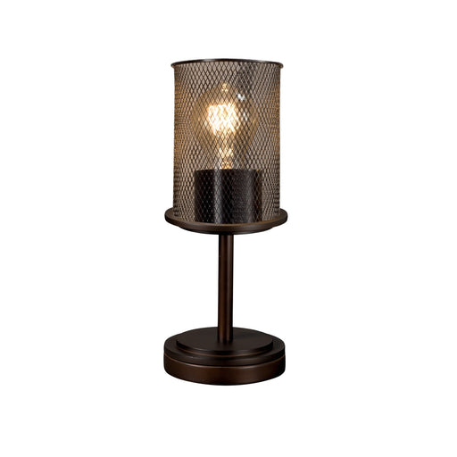 Justice Designs - MSH-8798-10-DBRZ - One Light Table Lamp - Wire Mesh - Dark Bronze