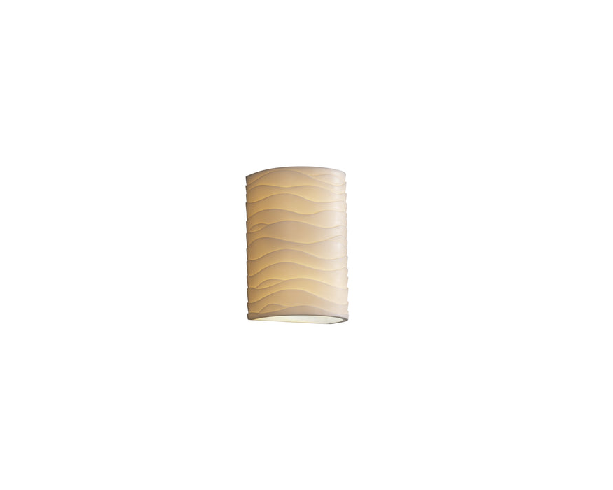 Justice Designs - PNA-0945W-WAVE-LED1-1000 - LED Outdoor Wall Sconce - Porcelina