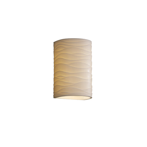 Justice Designs - PNA-1265W-WAVE-LED1-1000 - LED Outdoor Wall Sconce - Porcelina