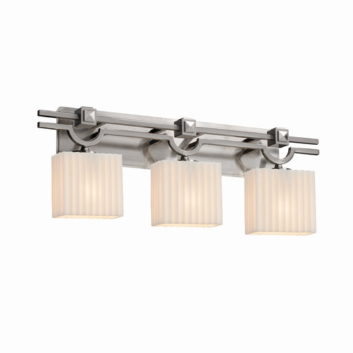 Porcelina Three Light Bath Bar Brushed Nickel