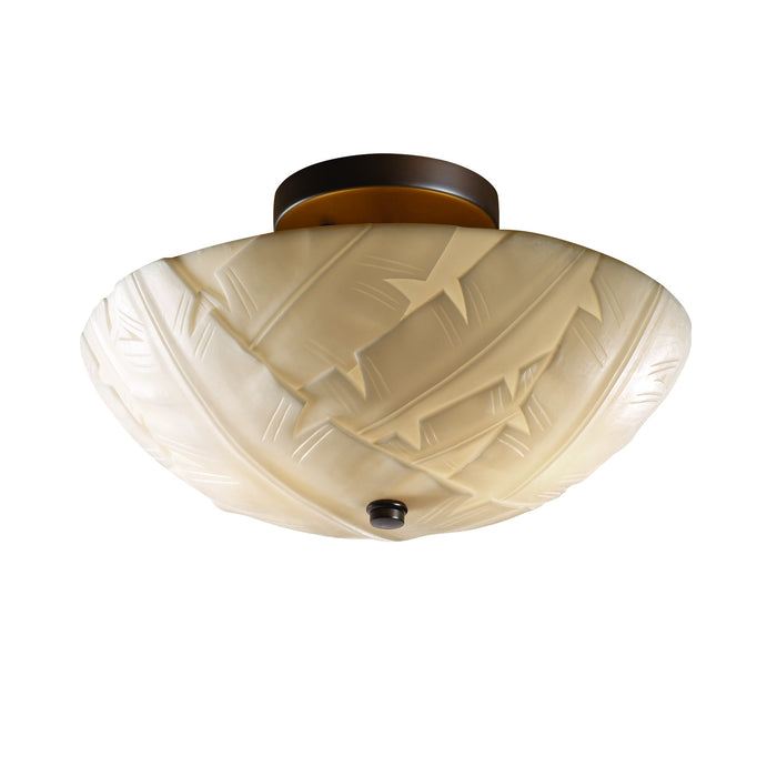 Justice Designs - PNA-9690-35-BANL-DBRZ-LED2-2000 - LED Semi-Flush Mount - Porcelina - Dark Bronze