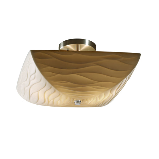 Porcelina LED Semi-Flush Mount Brushed Nickel