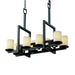 Justice Designs - POR-8718-10-PLET-MBLK-LED8-5600 - LED Chandelier - Limoges - Matte Black